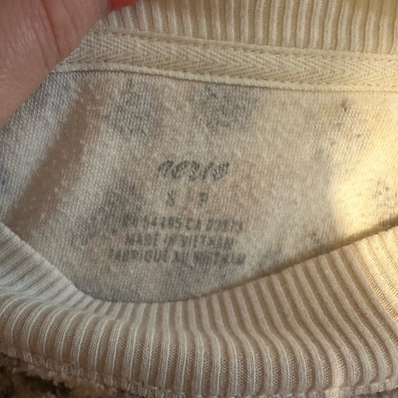 Aerie Leopard Print Sweatshirt - Cream and Brown - Picture 2 of 3